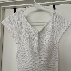 White crochet dress